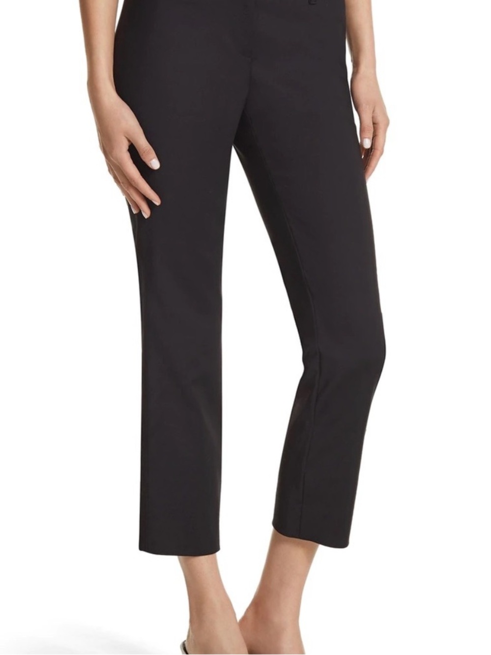 White House Black Market Perfect Form Straight Crop Black Pants Size 0